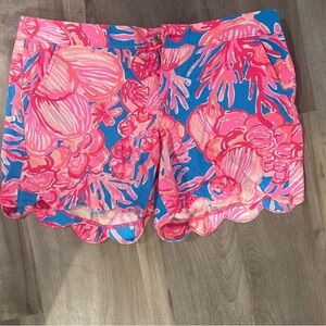 Lilly Pulitzer Vibrant Pink and Blue Women's Shorts